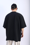 USC Baskılı Siyah Oversize Tshirt T895