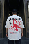 Vengeance Baskılı Krem Oversize Tshirt T717