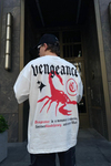 Vengeance Baskılı Krem Oversize Tshirt T717