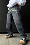 Vicinity Yeşil Nakışlı Füme Jean Pantolon P837