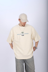 Waffle Kumaş Krem Philadelphia Oversize Tshirt T1014