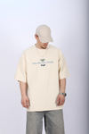 Waffle Kumaş Krem Philadelphia Oversize Tshirt T1014