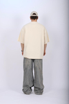 Waffle Kumaş Krem Philadelphia Oversize Tshirt T1014