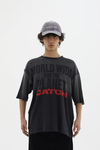 Worlwide Baskılı Siyah Oversize Tshirt CT01 25CY081