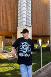 Wrld Baskılı Siyah Promo Oversize Tshirt T1110