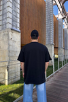 Wrld Baskılı Siyah Promo Oversize Tshirt T1110