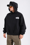 Wutang Baskılı Siyah Oversize Sweatshirt SW1194