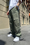 Yeşil Cep Detay Gabardin Pantolon P692