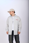 Yeşil Çizgili Poplin Oversize Gömlek G135