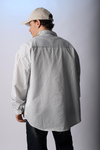 Yeşil Çizgili Poplin Oversize Gömlek G135