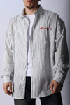 Yeşil Çizgili Poplin Oversize Gömlek G135