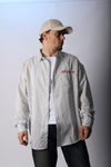 Yeşil Çizgili Poplin Oversize Gömlek G135
