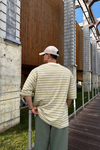 Yeşil Çizgili Zr Oversize Tshirt T1083