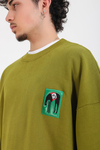 Yeşil Patch Detay Oversize Sweatshirt