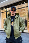 Yeşil SJ Oversize Zipper Sweatshirt SW876