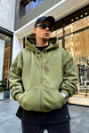 Yeşil SJ Oversize Zipper Sweatshirt SW876