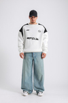 Yıkama Detay Mavi Baggy Jean Pantolon P992