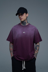 Yıkama Efektli Bordo Oversize Tshirt CT01 25CY074