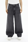 Yıkama Efektli Füme Superbaggy Jean Pantolon