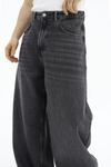 Yıkama Efektli Füme Superbaggy Jean Pantolon