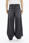 Yıkama Efektli Füme Superbaggy Jean Pantolon