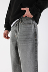 Yıkama Efektli Gri Bdg Baggy Jean Pantolon