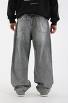 Yıkama Efektli Gri Bdg Baggy Jean Pantolon