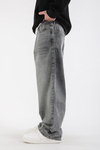Yıkama Efektli Gri Bdg Baggy Jean Pantolon