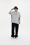 Yıkama Efektli Gri Oversize Tshirt CT01 25CY101