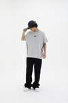 Yıkama Efektli Gri Oversize Tshirt CT01 25CY101