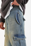 Yıkama Efektli Man Extra Baggy Jean Pantolon