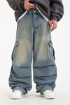 Yıkama Efektli Man Extra Baggy Jean Pantolon