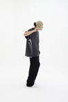 Yıkama Efektli Siyah Oversize Tshirt CT01 25CY101