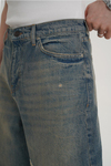 Yıkama Efektli Yırtık Detay Baggy Jean Pantolon