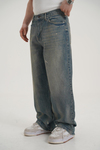 Yıkama Efektli Yırtık Detay Baggy Jean Pantolon