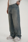 Yıkama Efektli Yırtık Detay Baggy Jean Pantolon