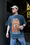 Yıkamalı  Baskılı Oversize Tshirt T519