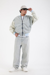 Yıkamalı Fermuarlı Oversize Jean Ceket C238