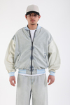 Yıkamalı Fermuarlı Oversize Jean Ceket C238