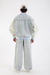 Yıkamalı Fermuarlı Oversize Jean Ceket C238