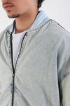 Yıkamalı Fermuarlı Oversize Jean Ceket C238