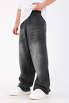 Yıkamalı Füme Baggy Jean Pantolon