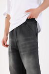 Yıkamalı Füme Baggy Jean Pantolon