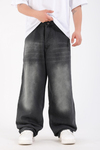 Yıkamalı Füme Baggy Jean Pantolon