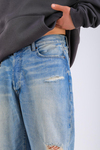 Yırtık Detay Acid Wash Baggy Jean Pantolon P1109