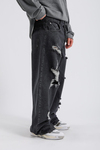 Yırtık Detay Füme Baggy Jean Pantolon P997