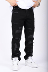 Yırtık Detay Siyah Jean Pantolon P935