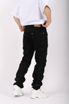 Yırtık Detay Siyah Jean Pantolon P935