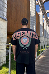 Yosemite Eskitme Baskılı Siyah Oversize Tshirt T1154