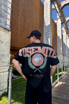 Yosemite Eskitme Baskılı Siyah Oversize Tshirt T1154